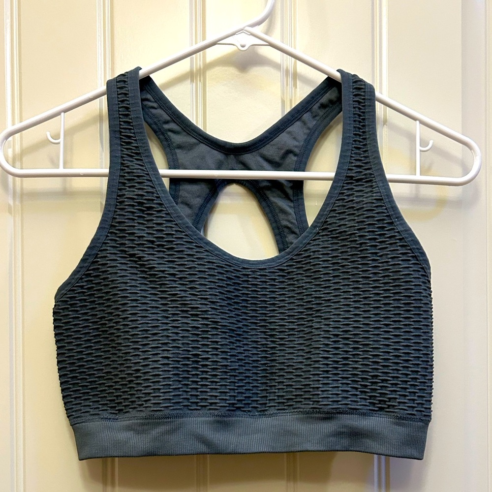 Mono B grey sports bra, size M